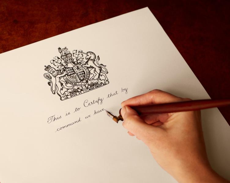Cropped display document signed
